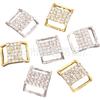 Hebilla de aleación con diamantes de imitación para bikini, accesorio para hacer tú mismo, hebilla para poste, caja de regalo, cinta, accesorios de decoración