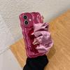 Pulsera de Bufanda de Seda de Alta Gama Galvanizada Adecuada para Iphone16Pro Max Apple 17 Funda para Teléfono Móvil 15/14 Estilo Nicho