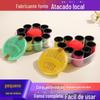 Fornecimento Direto da Fábrica atacado caixa de costura em forma de coração de pêssego kit de costura suprimentos de costura DIY pacote 9 carretéis linha terno de costura