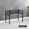 Mesa plegable Estante Patas de mesa blancas Restaurante Metal Soporte de doble capa Estante de almacenamiento plegable Estante para flores Especial de primavera Venta al por mayor