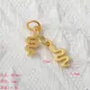 2025 Benmingnian Zodiaco Serpiente Accesorios Arena Antigua Oro Dibujos Animados Adorable Serpiente Fu Serpiente de Amor Conejo Colgante DIY Lote