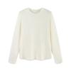 Nuevo Punto Delgado de Otoño e Invierno Camisa Base de Lana Estilo Coreano Ropa Interior de Otoño e Invierno Top de Manga Larga Delgado para Mujer