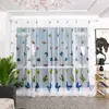Voile de Mariposa Grande Sudeste Asiático AliExpress Mariposa Colorida Transparente Estampada Cortinas Transparentes para Ventana Cortinas Confeccionadas Venta Directa del Fabricante