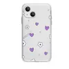 Design Minimalista de Flor de Coração do Oriente Médio Adequado para Capa de Celular Transparente Apple 17 iPhone 16/18 Estilo Fresco Capa Protetora
