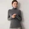Suéter de cachemira para mujer, 100% cachemira pura, prenda de alta calidad, cuello alto, corte ajustado, suéter de punto, top base ajustado