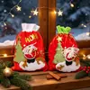 Suministros navideños transfronterizos, Bolsas de regalo de Navidad, Bolsas de mano 3D de Papá Noel, Decoraciones para fiestas navideñas