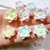 Acessórios DIY de Resina Capa de Celular Acessórios de Cabelo para Crianças Copo de Cola Cremosa Flor para Sapato Combinação de Roupas Lótus Degradê