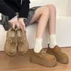 Zapatos retro de cuero con suela gruesa, corte profundo y correa versátil para aumentar la altura, para mujeres menudas, nuevos zapatos de suela blanda 2026, zapatos de mujer estilo Birkenstock