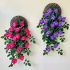 Revestimiento de pared de enredadera de rosas artificiales de alta gama y realista, adecuado para decorar paredes de sala de estar, con follaje y enredaderas de flores artificiales, incluyendo plantas colgantes