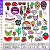 Nuevo set de parches transfronterizo más vendido, combinación de parches de tela bordada, parche de dibujos animados, tela de animal con cara sonriente