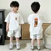 2026 Novo Estilo Camiseta Infantil Média e Grande Casual Manga Curta Verão Roupa Infantil Meninos Algodão Puro Manga Curta Fina Estilo Verão Roupa de Verão