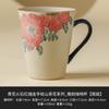 Taza de Café Camelia Roja Flint Azul y Blanca para Uso Personal de Mujer Taza de Latte de Cerámica Taza de Té Exquisita para Uso en el Hogar