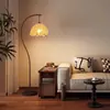 Lámpara de pie para sala de estar junto al sofá, estilo francés de mediados de siglo de alta gama, luz ambiental para mesita de noche de dormitorio, lámpara de pesca vintage para casa de huéspedes