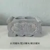 Quemador de Incienso Tallado en Mármol Blanco, Rectangular de Piedra Azul Tallado a Mano para Salones Ancestrales, Tumbas y Adornos de Piedra para el Hogar al Aire Libre