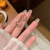 Coreia do Sul Dongdaemun Novos Brincos Simples de Estrela de Cinco Pontas Totalmente Cravejados com Diamantes Brilhantes Moda Feminina Brincos Circulares Versáteis Joia de Orelha