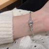Pulsera de plata de ley s925 estilo coreano estilo coreano de alta gama sentido de la minoría sentido del color cara sonriente con cuentas 2023 nuevo para mujer
