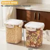 Pote BNBSselado Pote de Arroz Recipiente de Armazenamento de Grau Alimentício Cozinha Temperos Grãos Secos Caixa de Cereal