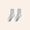 Calcetines calcetines de media pantorrilla para hombre forrados de polar engrosados calcetines de piso para otoño e invierno color liso calcetines de toalla medias cálidas de rizo hombres