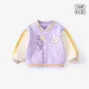 Ropa Infantil Primavera y Otoño Ropa Exterior para Bebé Uniformes de Béisbol para Niños Ropa de Salida para Niñas Bebés Niños Tops Dibujos Animados