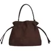 Bolso Tote Melanoid para Viajar para Mujer 2026 Nuevo Otoño Retro Gamuza Felpa Bolso de Hombro Único Gran Capacidad Bolso de Axila