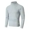 Suéter Masculino Comércio Exterior Gola Alta Suéter Casual Masculino Outono 2025 Tamanho Grande Suéter Solto Camiseta Básica Masculina