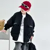 Jaqueta Baseball Esportiva de Trabalho Tendência Primavera e Outono para Meninos Modelo Novo 2026 Jaqueta Piloto para Meninos