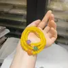 Pulsera de Ágata Amarilla para el Año de Nacimiento, Diseño de Nicho, Estilo Zen Chino de Alta Gama, Pulsera Elástica Multicolor Retro de Nuevo Estilo Chino