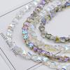 Trébol de cuatro hojas de la suerte Corazón Estrella Mariposa Colgante de cristal liso DIY Pulsera Collar Accesorios para colgar en el coche