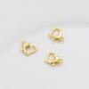 Coração Banhado a Ouro 14K Lagosta Banhado a Ouro Real 18K Fecho DIY Pulseira Colar Conexão Final Fecho Universal Acessórios de Joalheria
