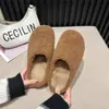 Pantuflas peludas para mujer, para usar en exteriores, pantuflas de algodón de punta cerrada, estilo nuevo tipo Birkenstock, forradas de felpa, 2026, con plataforma para aumentar altura, suela gruesa, slip-on, para otoño e invierno