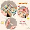 Anillo de Toalla Infantil Duradero de Colores Dulces Anillo para el Pulgar del Bebé de Alta Elasticidad Diadema de Banda de Goma para Niña No Lastima el Cabello Adorno para la Cabeza