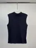 Camiseta Yier, 6 Combinaciones de Colores, Nuevo Estilo de Punto sin Mangas de Cuello Medio Alto para Mujer, Adecuada para Usar en Capas o Sola, 0566
