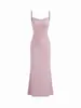 Vestido Exquisito de Início de Verão, Vestido Longo de Cauda de Peixe com Renda Splicing Costas Nuas de Luxo Leve, Vestido de Alça de Alta Qualidade e Elegante