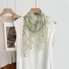 Ritmo de Flor2026 Primavera/Verano Georgette de Seda de Morera Transparente Texturizado Bufanda Larga Corbata de Cuello Bufanda de Seda 35*160cm