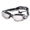 Gafas de natación impermeables para adultos, antivaho, galvanizadas, con lentes graduadas para miopía, equipo de natación al por mayor de fábrica