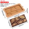 Molde de Silicone Cruzado Fcm Coração Cacau Fruta Chocolate Pedaços de Quebra-Cabeça Molde de Sobremesa Ferramenta de Moagem para Assar Bolo