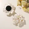 Elegante Francés Lunares Flor de Rosa 3D DIY Dulce Chica Vibe Parte Trasera de la Cabeza Pinza de Garra Accesorios para el Cabello Accesorios para la Ropa