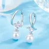 Brincos Pendentes Imitação Pérola Estilo Francês com Design Elegante e Único, Oferecendo um Acessório de Verão de Alto Padrão, Luxo Leve, Moderno e Versátil