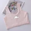 Ropa interior para niñas en etapa de desarrollo, sujetador deportivo de algodón puro para estudiantes de primaria y secundaria, diseño de doble capa para evitar bultos, sujetador deportivo sin costuras