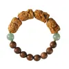 Estilo étnico cuatro no pequeños Buda cuatro no zachilam pulsera Wenwan pulsera de rosario de sándalo de Laoshan plato pulsera para jugar