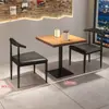 Conjunto de Mesa e Cadeiras em Madeira Maciça Estilo Industrial Bar Speakeasy Restaurante de Música Restaurante de Churrasco Pequena Taverna Assento de Canto Sofá Personalizado
