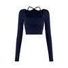 Novo Macacão de Yoga Costas Nuas Manga Longa Modelador Costela Fitness Roupa Slimming Top Sutiã Esportivo Personalizado