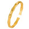 Pulsera de bambú esmerilado Herencia Antigua pulsera de bambú flor de coche fresco pulsera chapada en oro al vacío en stock venta al por mayor