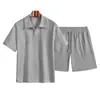 2026 Verano Transfronterizo Amazon Conjunto de Dos Piezas para Hombre Camiseta de Manga Corta Casual Camisa Polo de Solapa Conjunto de Shorts