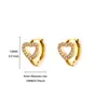 Lujo Ligero, Pendientes Exquisitos y Lindos con Forma de Corazón, Pendientes de Circonita de Alta Gama, Pendientes de Estilo Nicho de Moda al por Mayor
