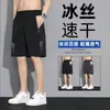 Pantalones Casuales de Seda de Hielo Estilo Nuevo 2026 para Hombre, Pantalones de Verano Finos Transpirables con Sensación de Hielo de Secado Rápido, Pantalones Cortos Deportivos Sueltos de Alta Elasticidad