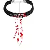 Colar Transfronteiriço Amazon Nova Pérola Imitação Sangrenta Colar Tendência Vampiro Sangrento Joias de Festa Presente para Mulheres