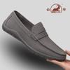 Mocassim Masculino Autêntico Ram Slip-On Plano para Dirigir Primavera e Outono Baixo Slip-On Couro Casual