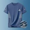 Camiseta de verano de secado rápido para hombre, de media manga, holgada, fresca y transpirable, para fitness, running, talla grande, elástica, de secado rápido, deportiva, de manga corta.
