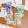En Stock Bolsas de Regalo con Cierre Autocierre Florales de Cara Sonriente de Mano Empaques para Dulces Bandas Elásticas Scrunchies Joyería Pasador